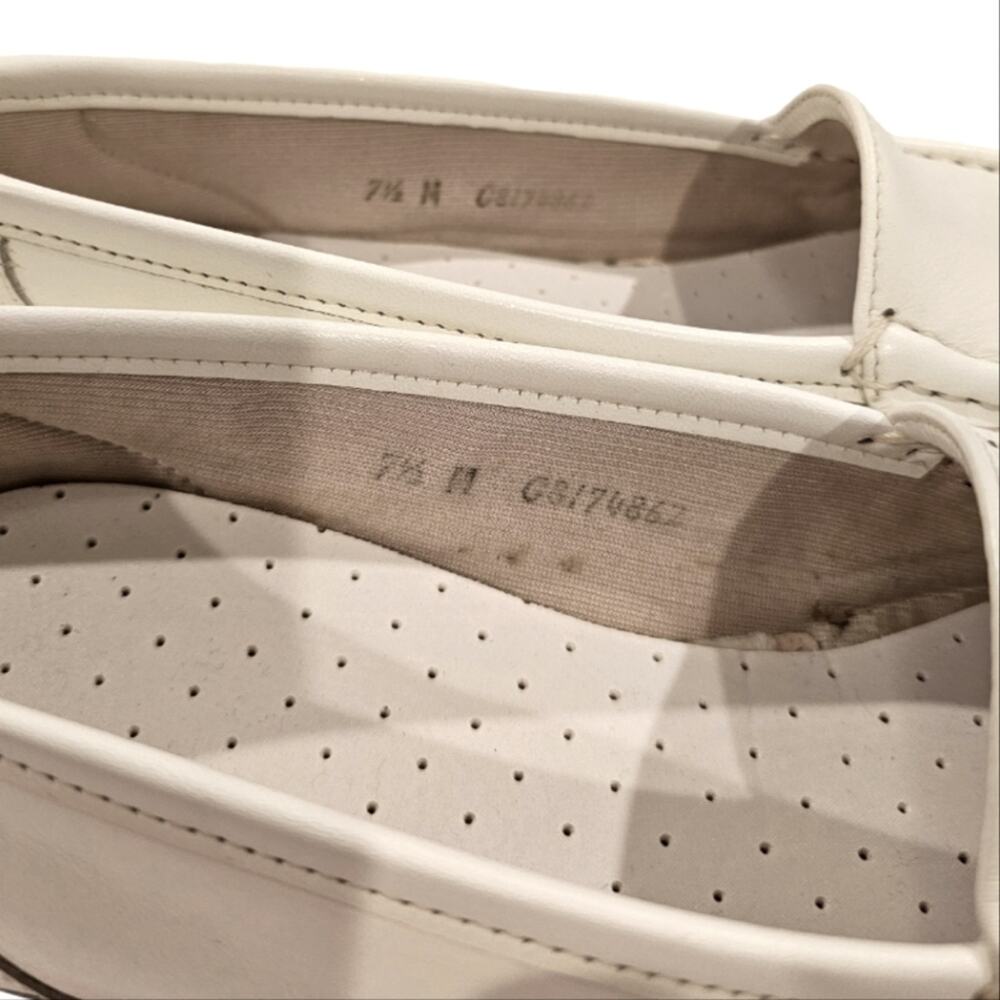 SAS Tripad Simplify Leather Moccasin Slip On Loafers 7.5 Medium White - Picture 10 of 13